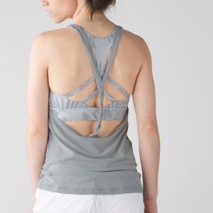 Lululemon Twist and Toil Tank grey Camo White 10